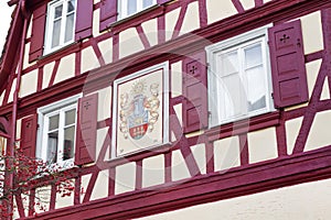 Facade of a half-timbered house, Germany