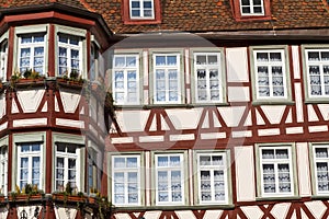 Facade of a half-timbered house, Germany