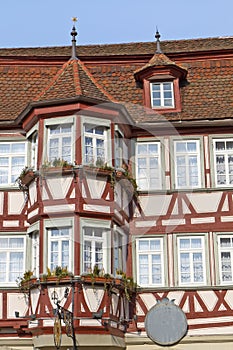 Facade of a half-timbered house, Germany