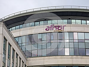 Facade of the headquarters of Afnor Groupe, Saint-Denis, France