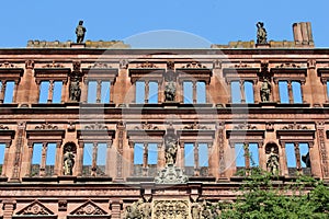 Facade of Heidelberg Castle, Germany