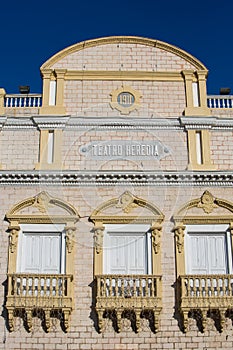 Facade of the Heredia Theater in Cartagena