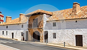 Facade of the hexagonal bullring of Almacen, a world heritage site. photo