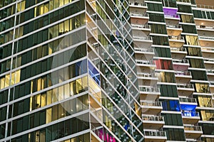 Facade of a high-rise apartment building