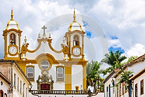 Facade of a historic baroque church