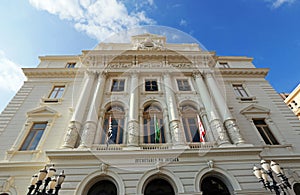 Facade of historic building of Secretary of Justice of Sao Paulo photo