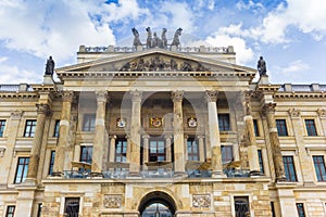 Facade of the historic castle in Braunschweig