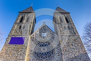 Facade of the historic St. Antonius church in Gronau