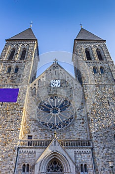 Facade of the historic St. Antonius church in Gronau