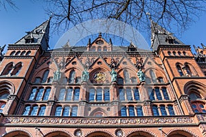 Facade of the historic Standehaus building in Rostock