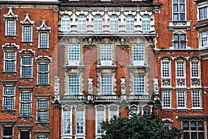Facade of historical building in London