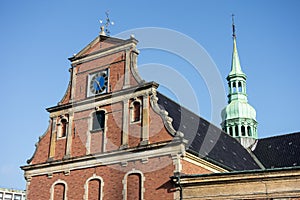 Facade of Holmen Church in Copenhagen, Denmark