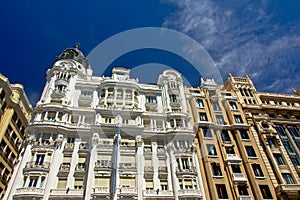 Facade of hotel Atlantico, Madird