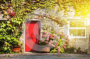 Facade of a house in Galway, Ireland.