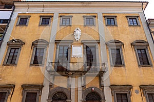 Facade of the house in Pisa where Galileo Galilei lived