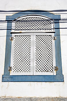 Facade of house in Santana do Parnaiba, historic city of colonial period of Brazil
