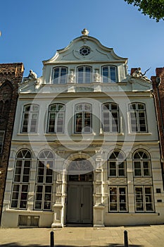 Facade of the house of thomas mann in lubeck