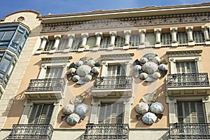 Facade of House of Umbrellas Casa Bruno Cuadros located in Las photo