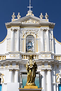 Facade of the Immaculate Conception Cathedral in Pondicherry - South India