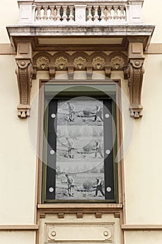 Facade of institut Lumiere in Lyon, France