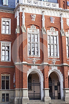 Facade of Jagiellonian University, Krakow, Poland