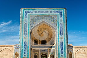 Facade of Kalyan Mosque in Bukhara, Uzbekistan photo