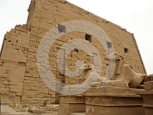 Facade of Karnak Temple in Luxor - Egypt
