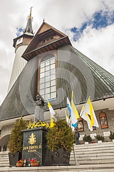 Facade of Krzeptowki Sanctuary - Poland.