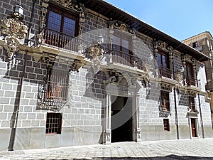 Facade La Madraza Palace- Nazari architecture-.Granada-Andalusia photo