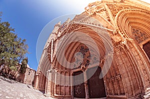 Facade of Lala Mustafa Pasha Mosque. Famagusta, Cyprus