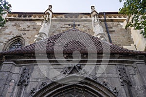 Facade of the largest Gothic building in Brasov, Romania, The Black Church Biserica Neagra photo