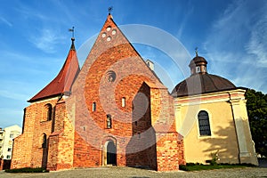 Facade of a the late Romanesque church of the Knights Hospitaller