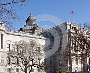 Facade of Library of Congress Washington DC