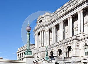 Facade of Library of Congress Washington DC