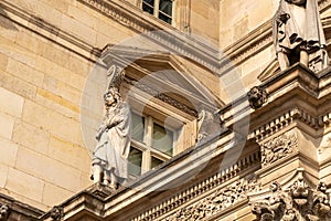 facade of the louvre museum