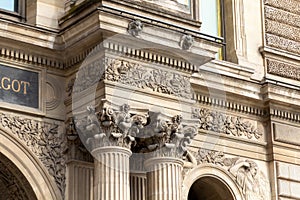 facade of the louvre museum