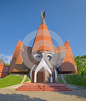 Facade of Lutheran Church of Siofok, Hungary