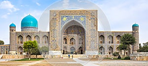 Facade madrasas in Registan Square in Samarkand