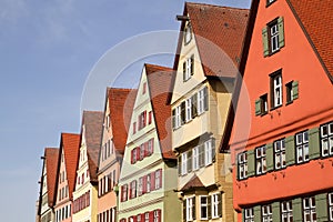 Facade of medieval houses