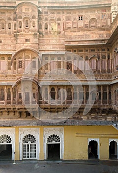 Facade of Meherangarh fort in jodhpur