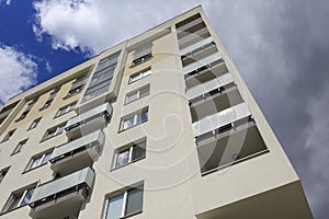 Facade of modern block of flats