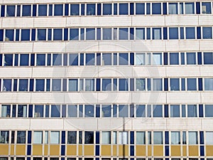 Facade of a modern bureau building