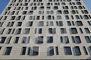 Facade of the modern business building, windows pattern