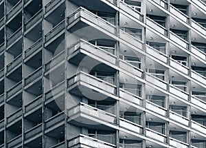 Facade of modern concrete building