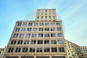 facade of a modern, modernist building