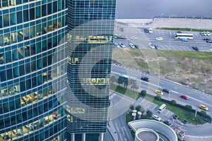 Facade of a modern office building