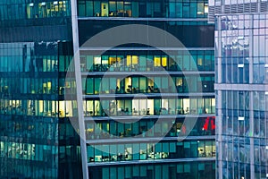 Facade of a modern office building