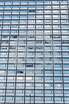 Facade of a modern office building in Brussels, Belgium