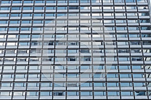 Facade of a modern office building in Brussels, Belgium