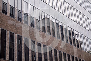 Facade of a modern office building, detail of a modern office building